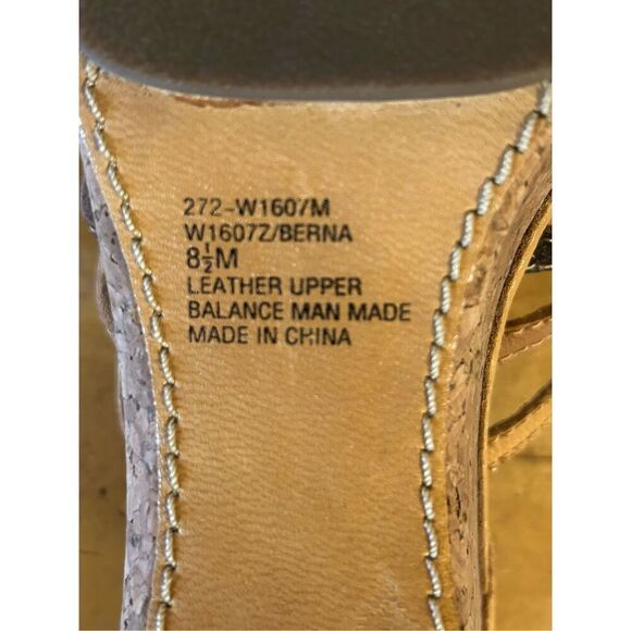 White Mountain Womens Leather Strappy Wedge Sandals sz. 8.5 - Picture 8 of 8